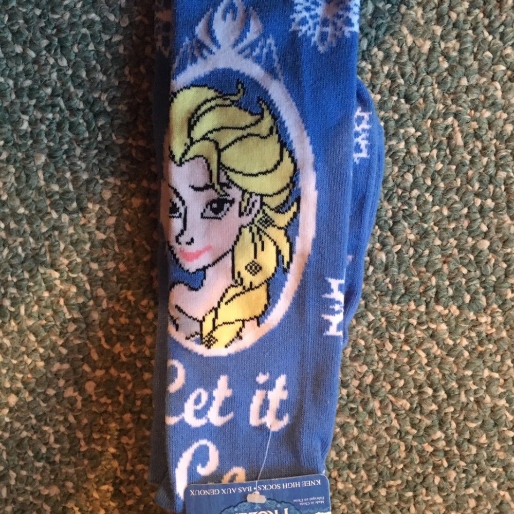 NWT Disney Frozen Elsa Knee High Socks